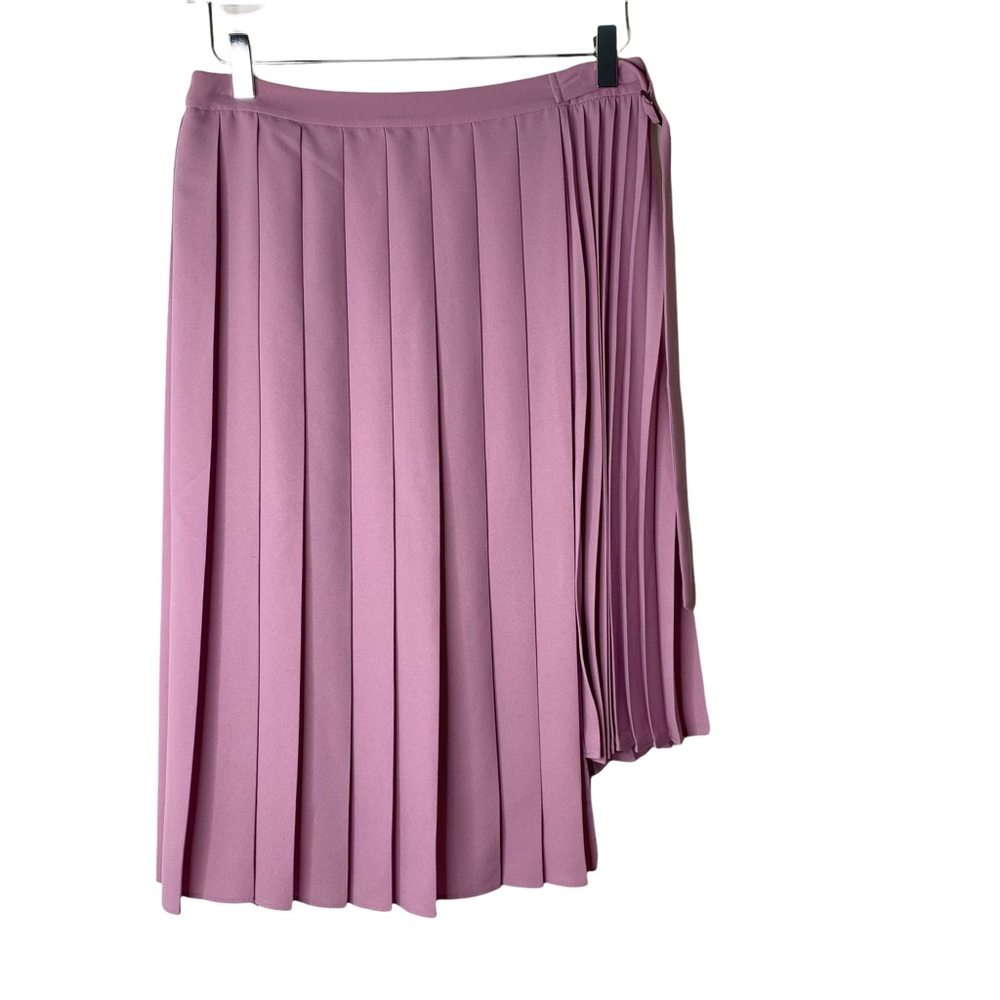 Anthropologie Leith Accordion Pleated Asymmetrical Midi Full Skirt M - Picture 2 of 9